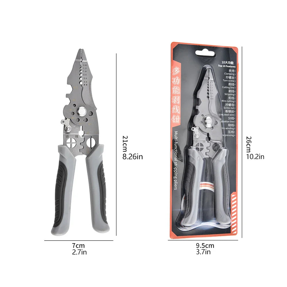 21-in-1 Wire Stripper Crimper Pliers – Adjustable Non-Slip
