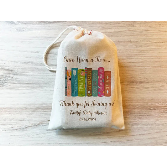 Book-Themed Drawstring Gift Bags 10-Pack | Party Favors Party Favor Bags Peaceful Pleasures Health and Wellness