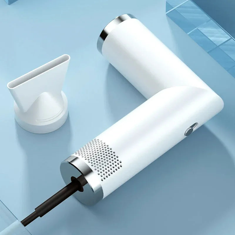 Foldable Hair Dryer High Speed Anion Constant Temperature Ionic Portable Professional for Travel Home Salon Styling Peaceful Pleasures Health and Wellness White Plug Type CN