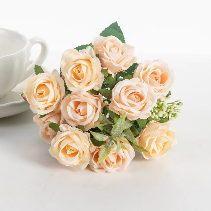 Artificial Silk Rose Bouquet | Wedding & Home Décor Flowers
