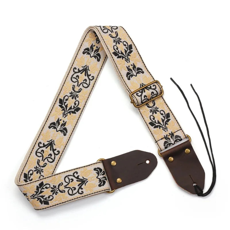 Embroidered Guitarstrap Jacquard Electric Guitar Bass Children's