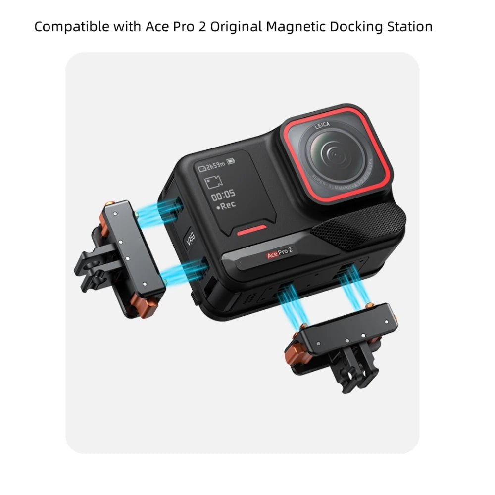 Rust-Proof Drop-Proof More Sturdy For Insta360 Ace Pro 2 Battery Cover Vertical Shooting Quick Release Adapter Accessory Peaceful Pleasures Health and Wellness