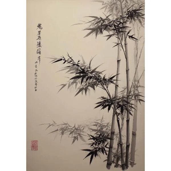 Japanese Ukiyo-e Zen Mountain Canvas Wall Art Print | Landscape