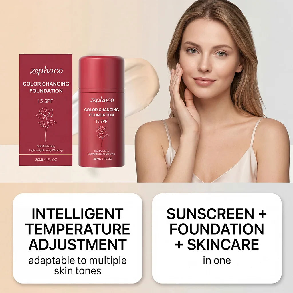 Zephoco Temperature-Changing Foundation – Hydrating & Sheer