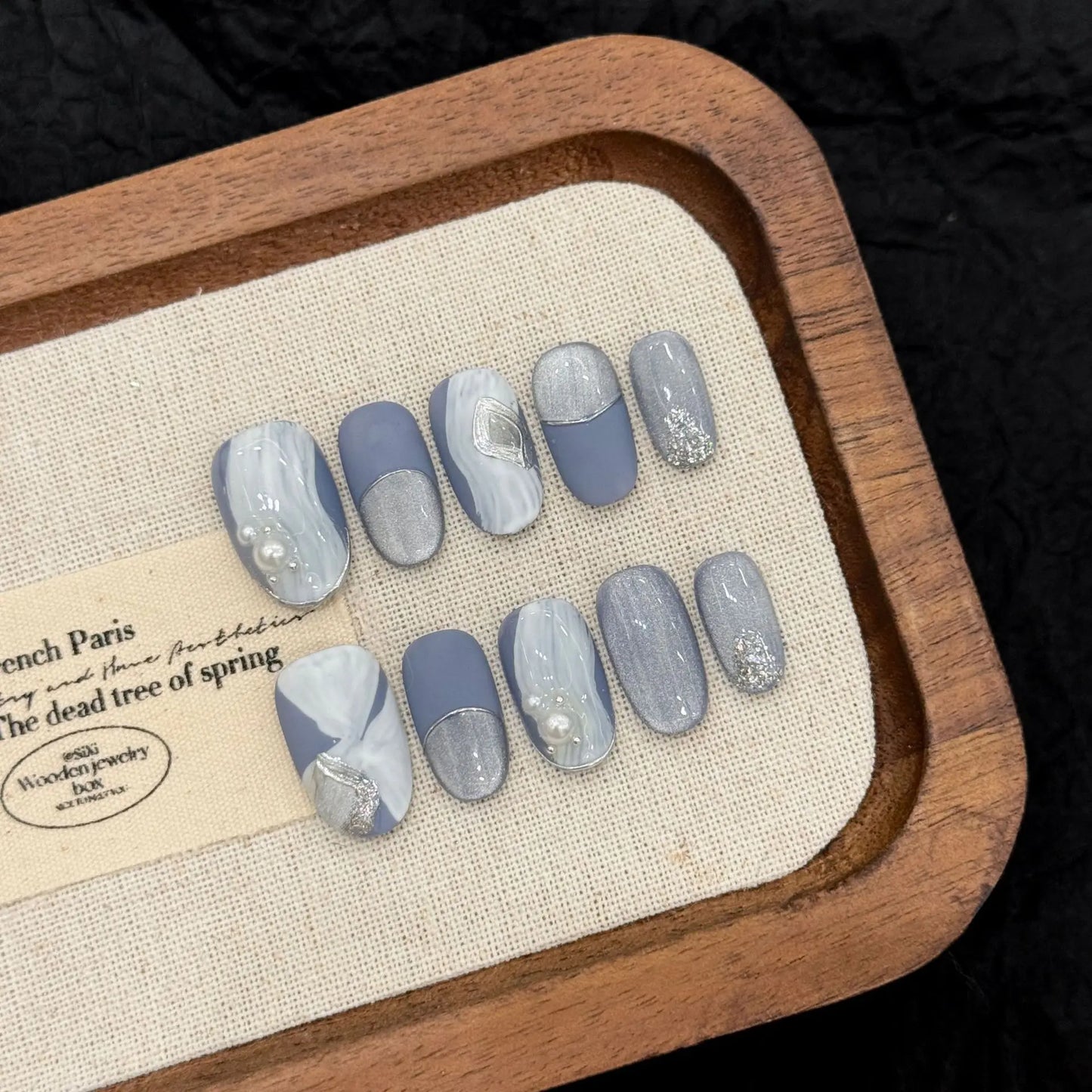 10pcs Handmade Press on Nails Summer Ocean Shell Pearl Decor Fake Nail Tips for Women Wearable Reusable Ins Fashion False Nails Peaceful Pleasures Health and Wellness XS