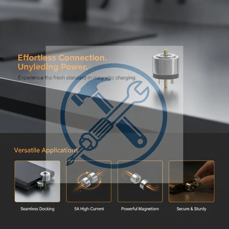 Magnetic Pogo Pin Connector Set – Male & Female DC Charging Magnetic Power Connector Peaceful Pleasures Health and Wellness