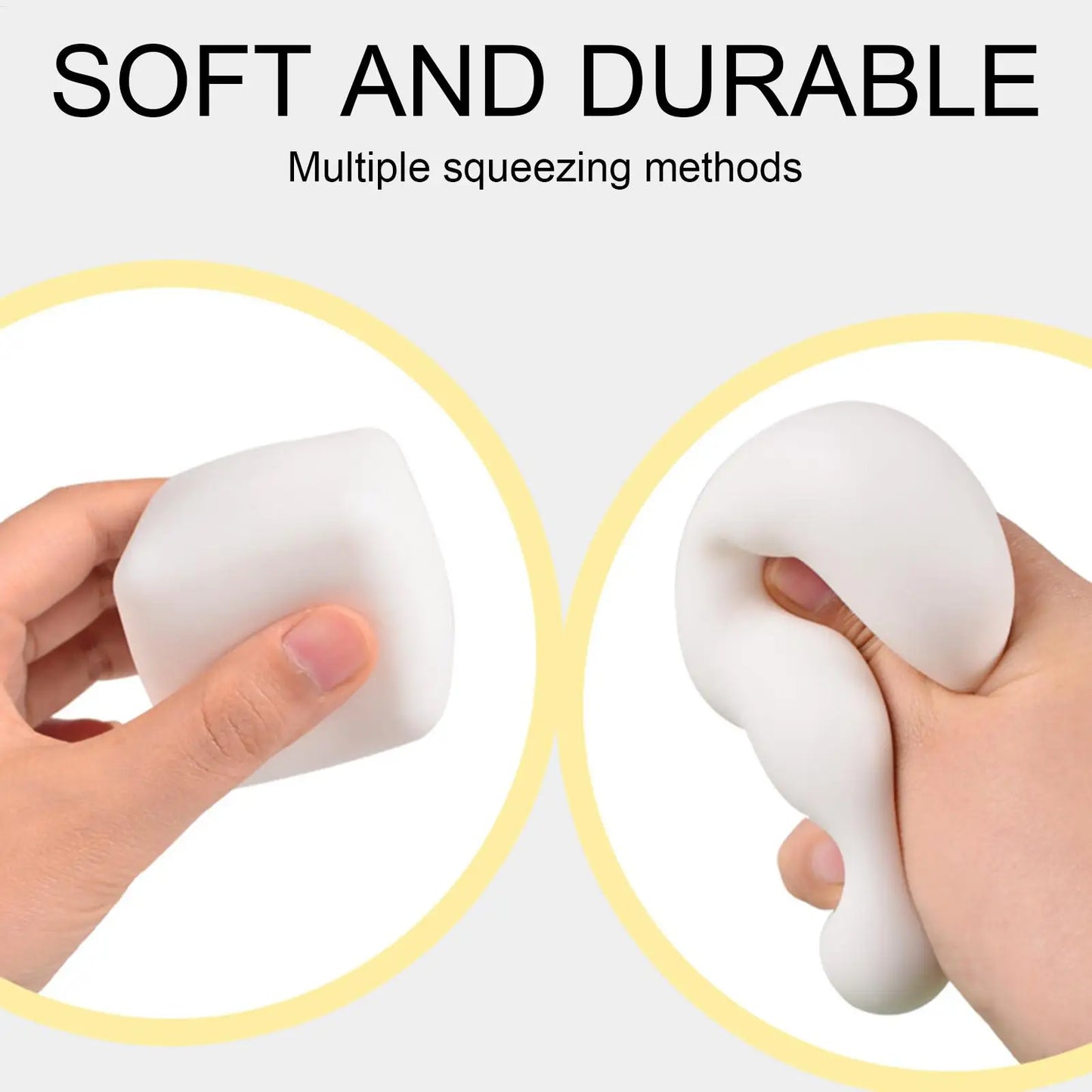 Squeeze Toy For Kids Flexible Sensory Ball Soft Slow Rising Fidget Toy Playful On Edge Interactive Elastic Toys For Stocking Peaceful Pleasures Health and Wellness