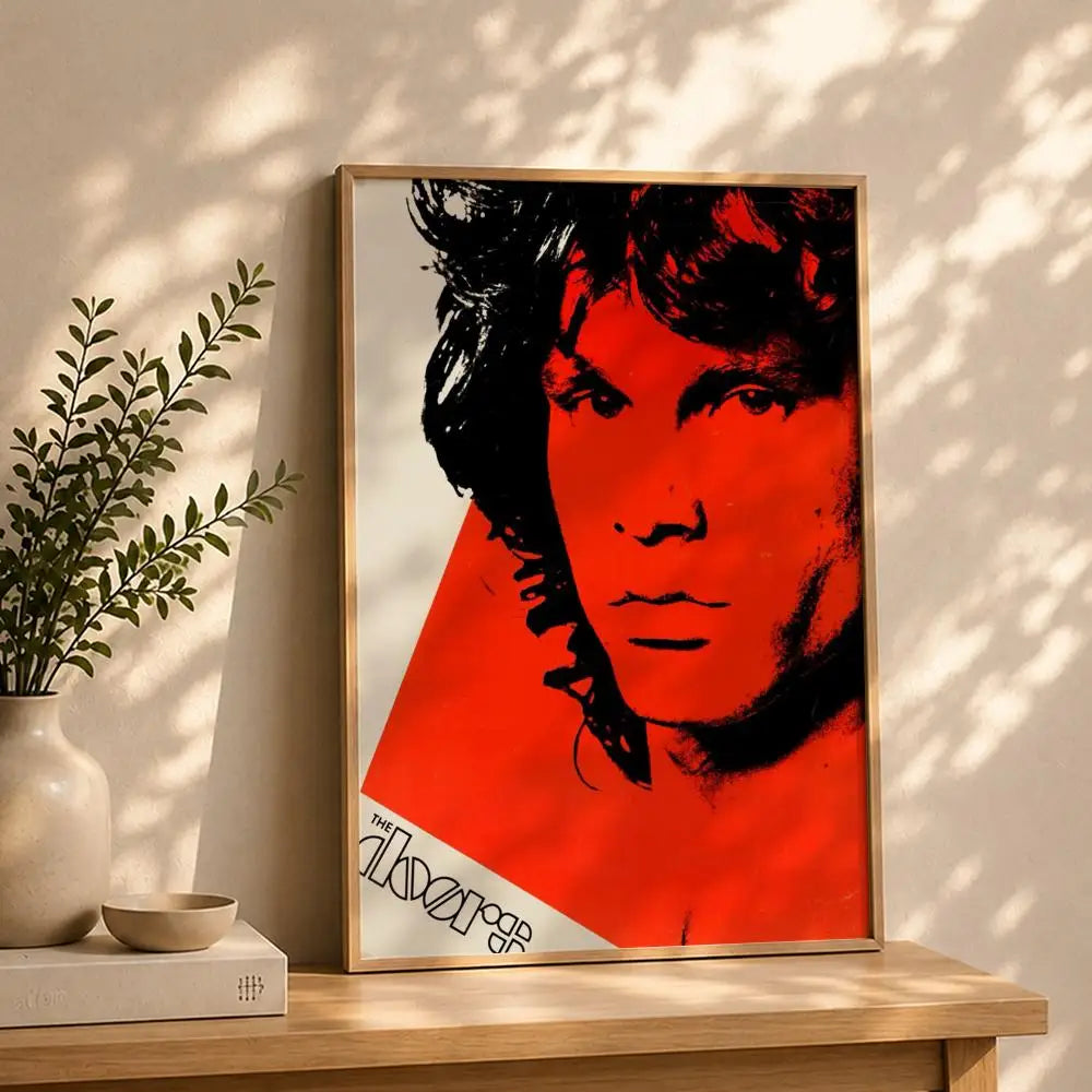 The Doors Band HD Self-Adhesive Waterproof Wall Poster Wall Art Poster Peaceful Pleasures Health and Wellness White2 30X40cmNoframe