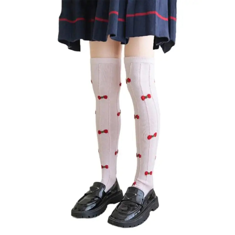 Girls Bowknot Over-the-Knee Socks | Long Boot Stockings 7–12Y