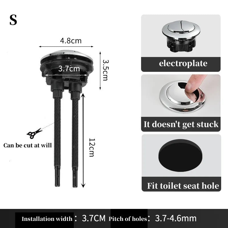 Universal Dual Flush Toilet Push Button | ABS Cistern Valve