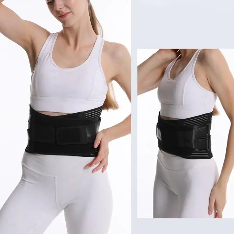 Adjustable Elastic Dual Strap Compression Waist Belt, Breathable Mesh Sports Support Belt, Workout Waist Trainer for Fitness Peaceful Pleasures Health and Wellness