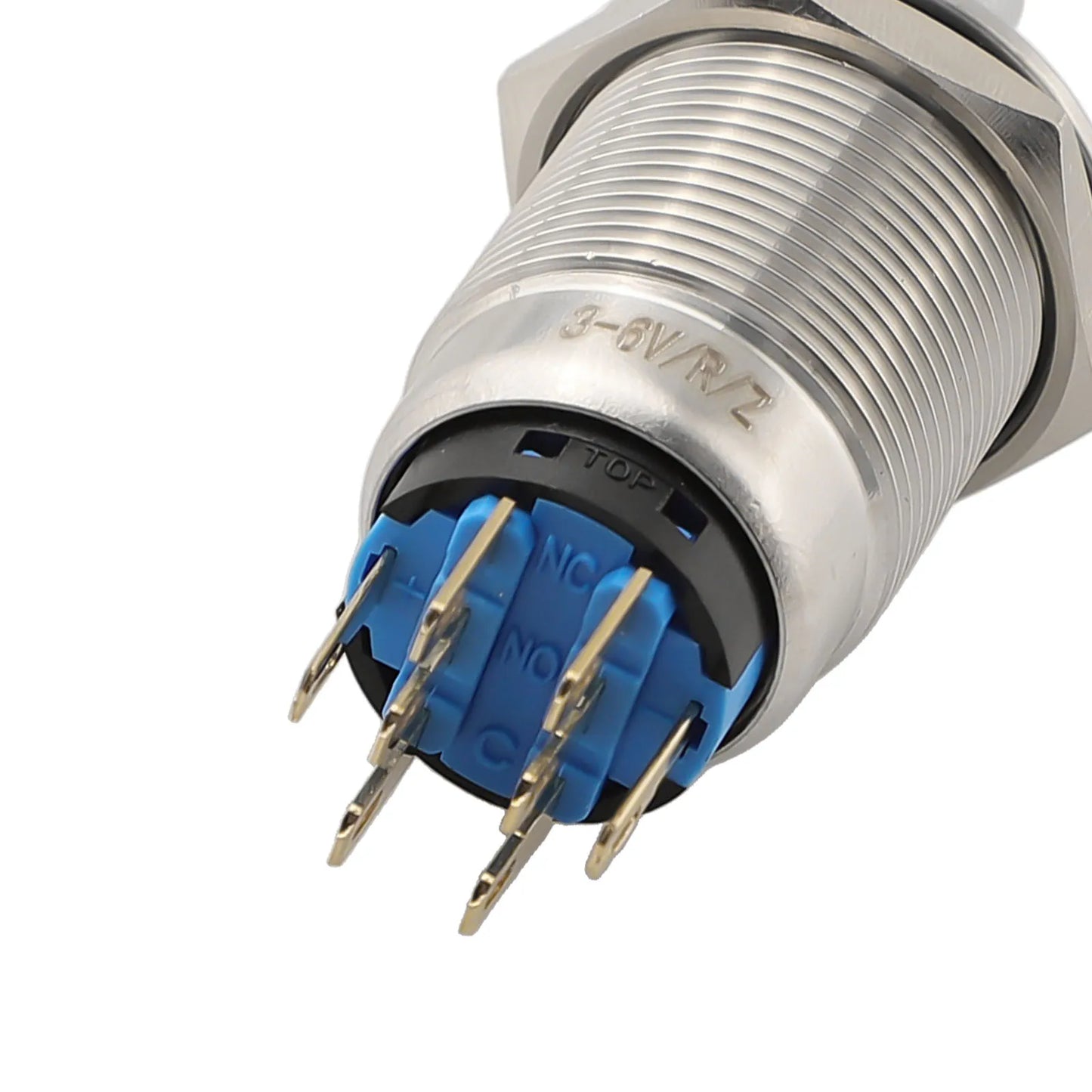 Stainless Steel 304 Rotary Switch Mounting Latching 2 Position 3-6V
