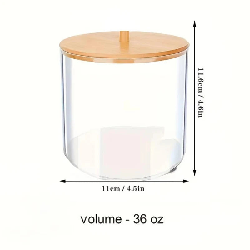 Laundry Pods Container with Scoop – Round Storage Box for Detergent Powder & Dryer Sheet Holder