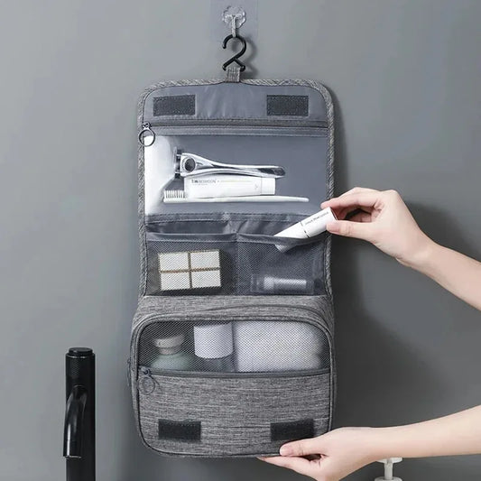 Oxford Fabric Men Business Portable Storage Bag Toiletries Organizer Women Cosmetic Bag Waterproof Hanging Travel Wash Pouch Peaceful Pleasures Health and Wellness