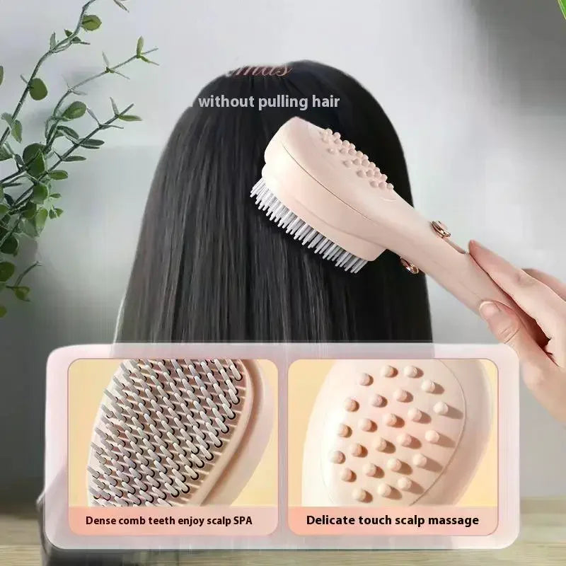 Portable Telescopic Comb With Scalp Massage Self-Cleaning - Women's Salon Styling Tool Compact Magic Comb Peaceful Pleasures Health and Wellness