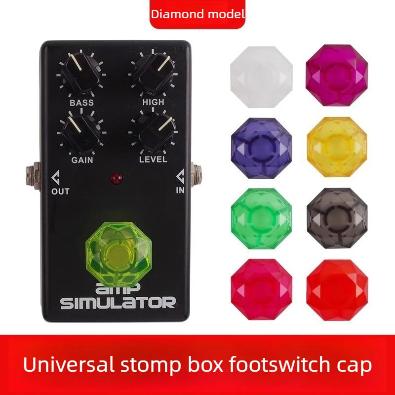 Electric Guitar Effect Pedal Switch Cover Round Diamond Head
