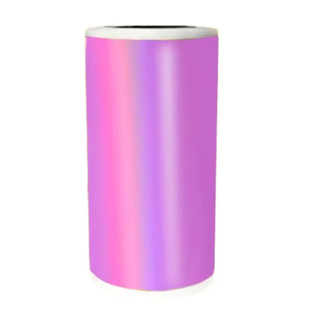 HD Color Thermal Printer Papers Glossy Vibrant Colors Holographic Thermal Paper Premium Smooth Finish Glitter Effect Peaceful Pleasures Health and Wellness Purple