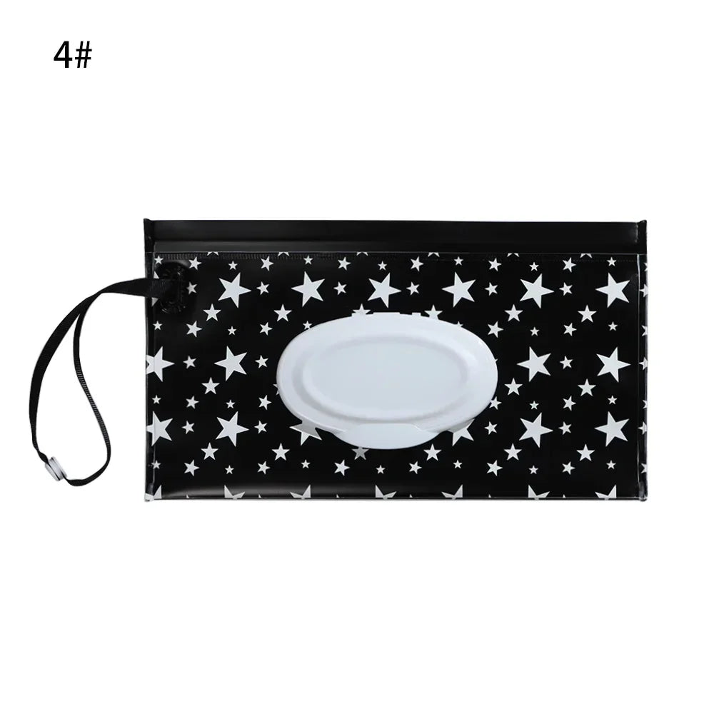 Baby Wet Wipes Carrying Case Pouch with Snap-Strap | Stroller