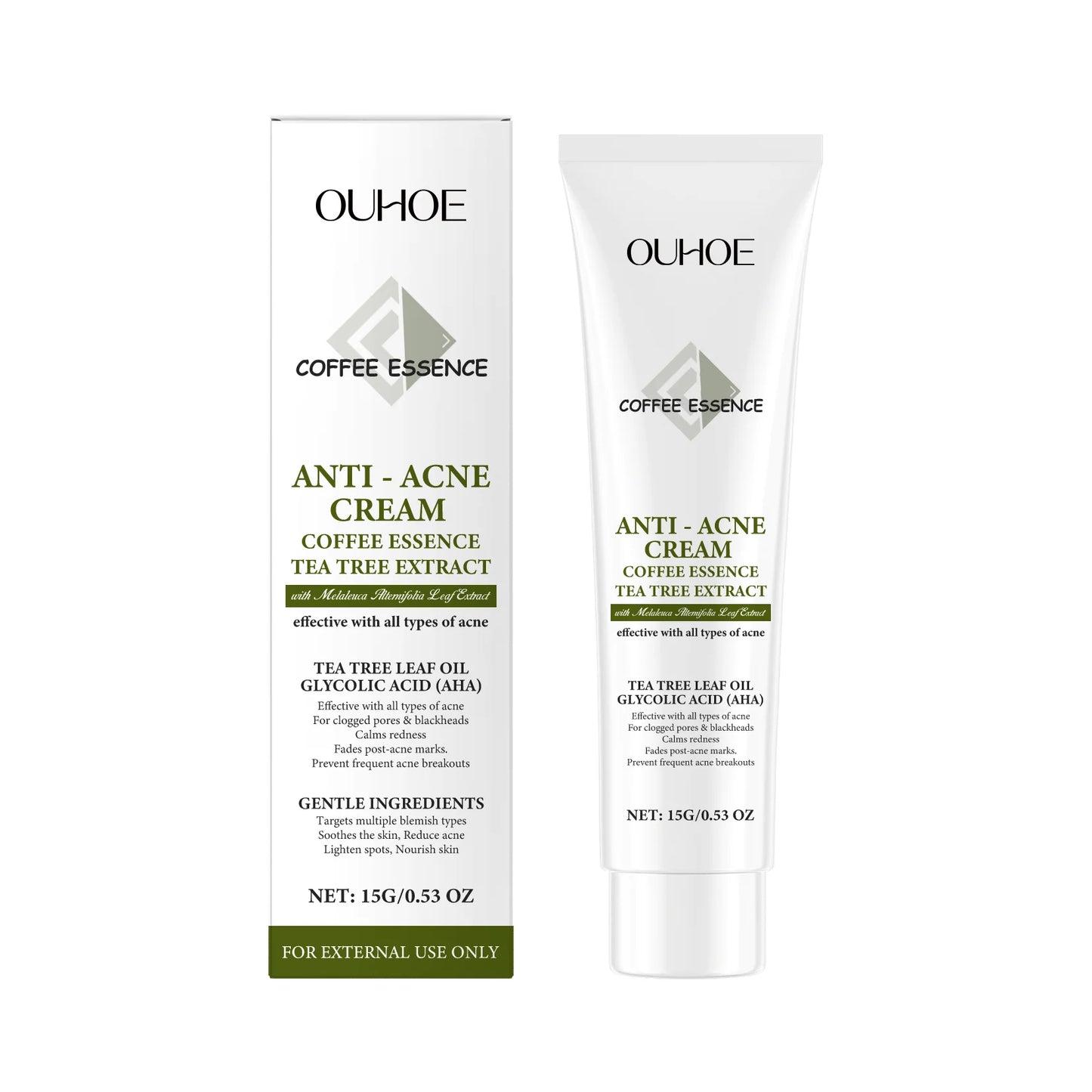OUHOE Herbal Anti-Acne Cream – Blemish, Pore & Whitening Treatment