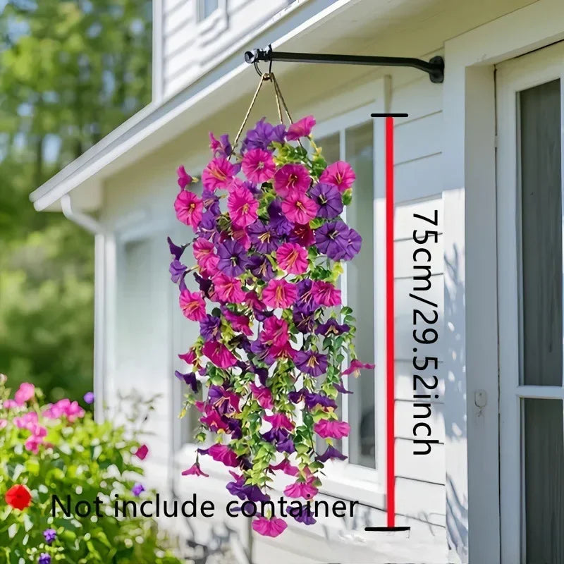 Durable Artificial Morning Glory Hanging Flowers UV Resistant Fake Garland for Home Garden Wedding Outdoor Party Decor Peaceful Pleasures Health and Wellness