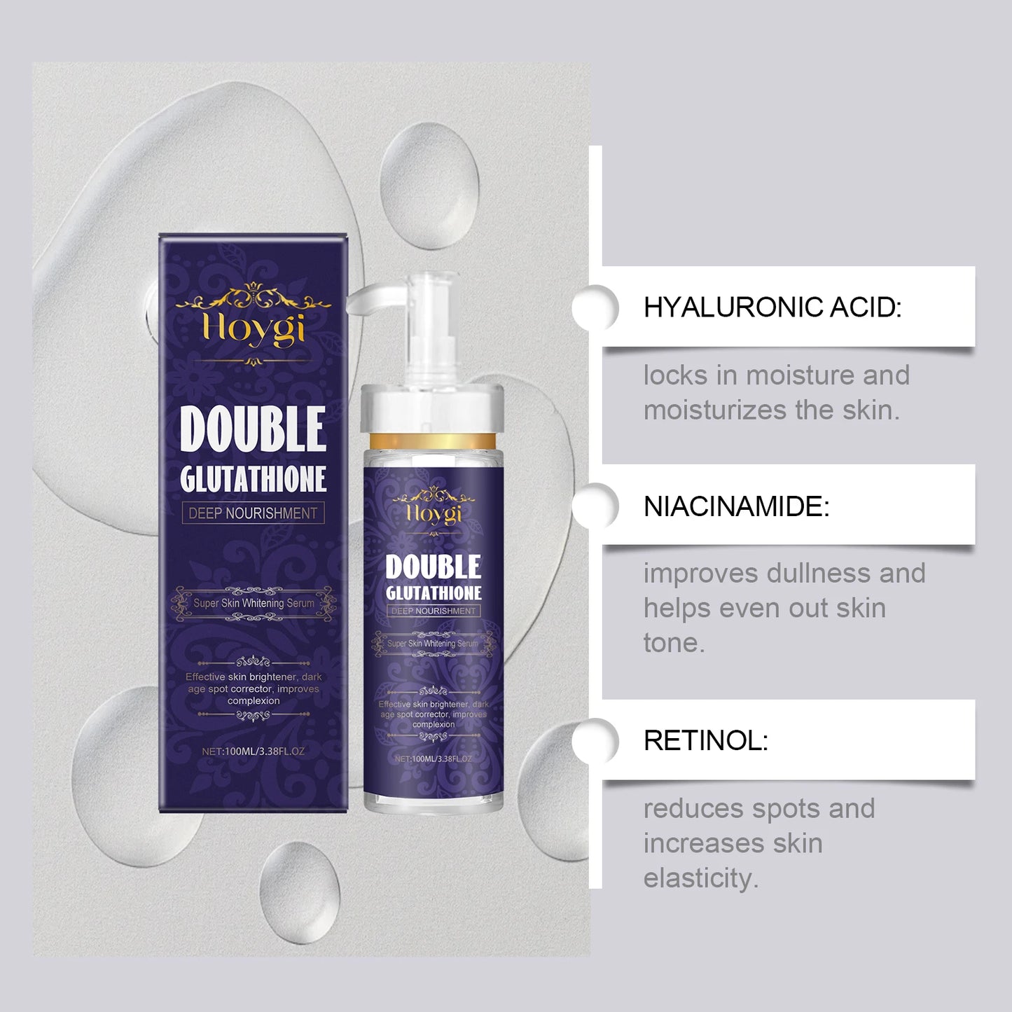 Double Glutathione Serum – Brighten Dark Spots & Even Skin Tone