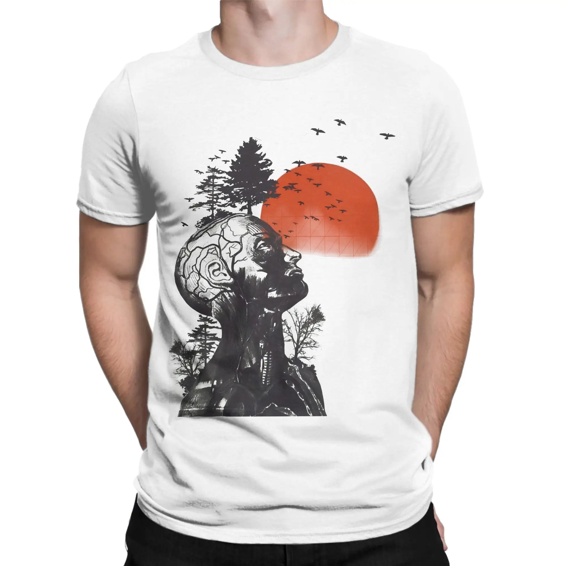 Men's T-Shirt Alan Hangover Awesome Pure Cotton Tee Shirt Short Sleeve T Shirts Round Collar Clothes Summer Peaceful Pleasures Health and Wellness