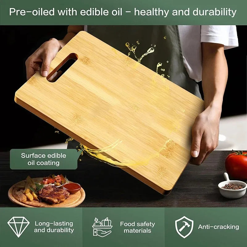 Wooden Cutting Board Kitchen Cutting Board for Meat Totally Bamboo Food Cutting Table Thickened Fruit Vegetables Chopping Panel Peaceful Pleasures Health and Wellness