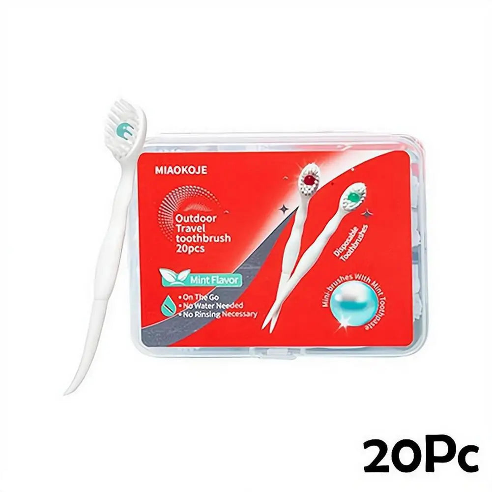 Freshening Bursting Bead Toothbrush Disposable Mint-Flavored Liquid Beads Adult Cleaning Toothbrush Portable 20pcs Peaceful Pleasures Health and Wellness