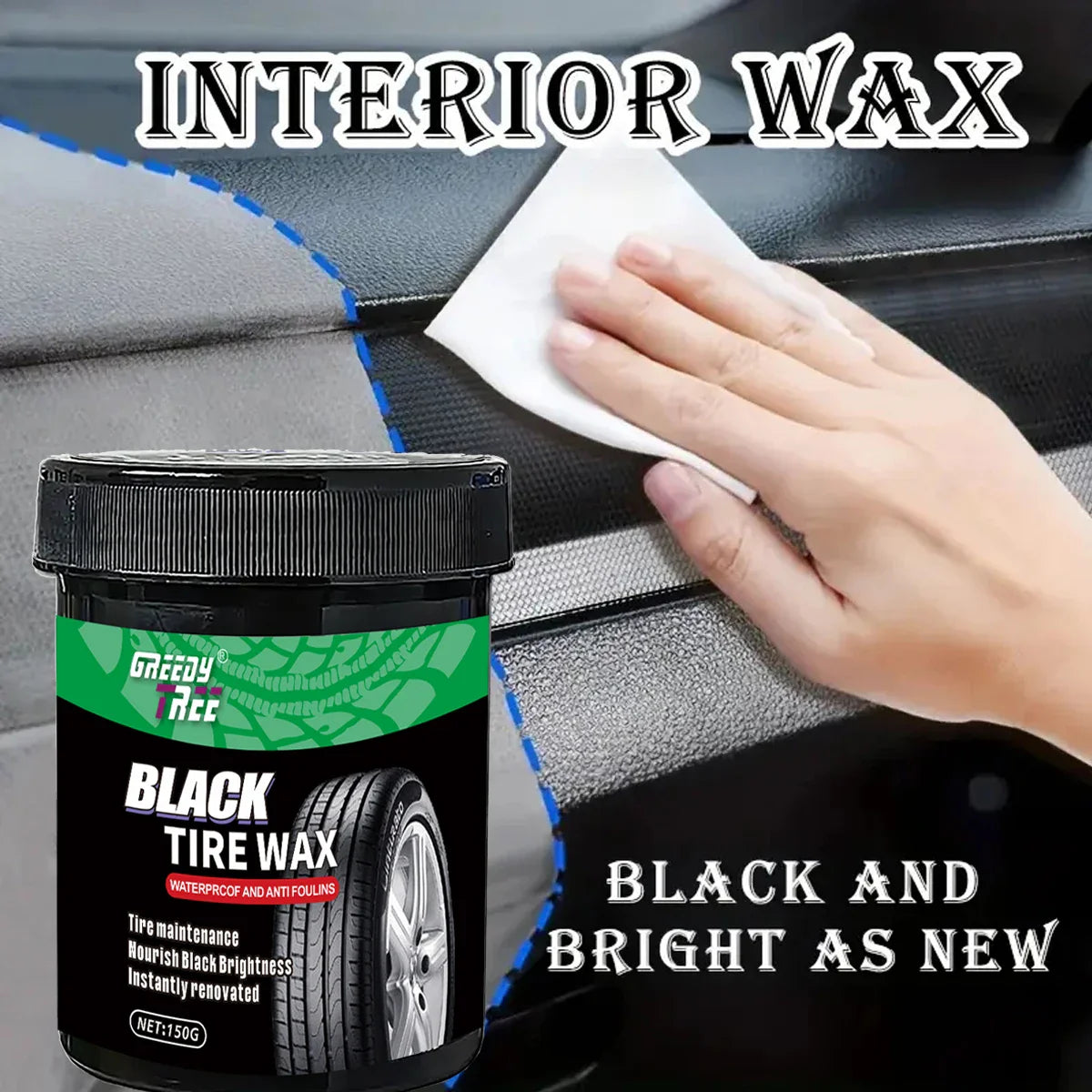 Tire Shine & Car Plastic Restorer Wax Coating – Crystal Clear