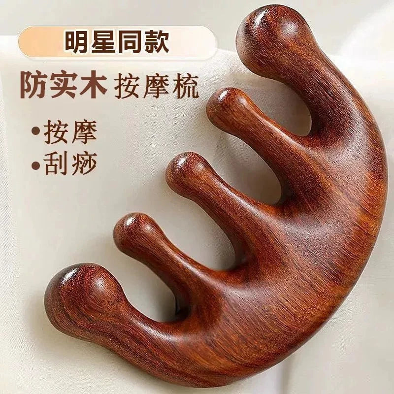 Wooden Scalp Massage Comb | Hair & Scalp Stimulating Tool Scalp Massage Comb Peaceful Pleasures Health and Wellness 1pcs-WZ