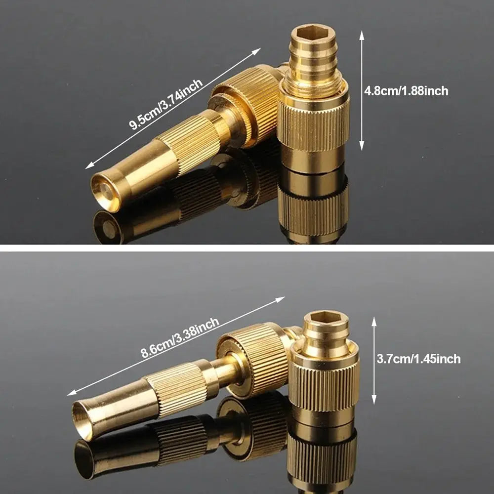 1Set High Pressure Water Spray Torch Nozzle with Quick-connect Connector Brass Plating Washing Machine Nozzle 1/2" 3/4" Peaceful Pleasures Health and Wellness