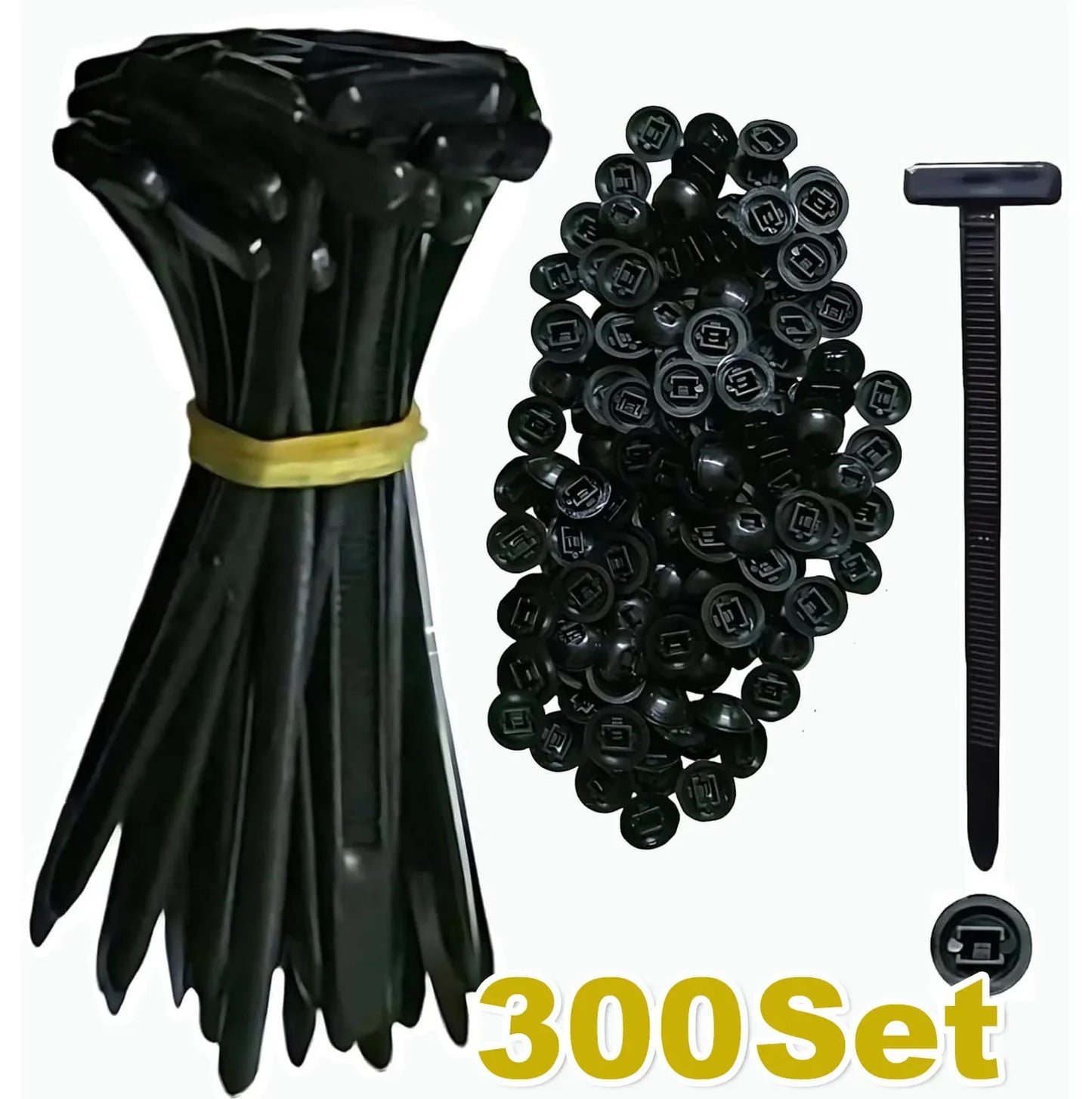 Nylon Cable Tie Buckle Auto Fastener Clips – 20/50/100 PCS