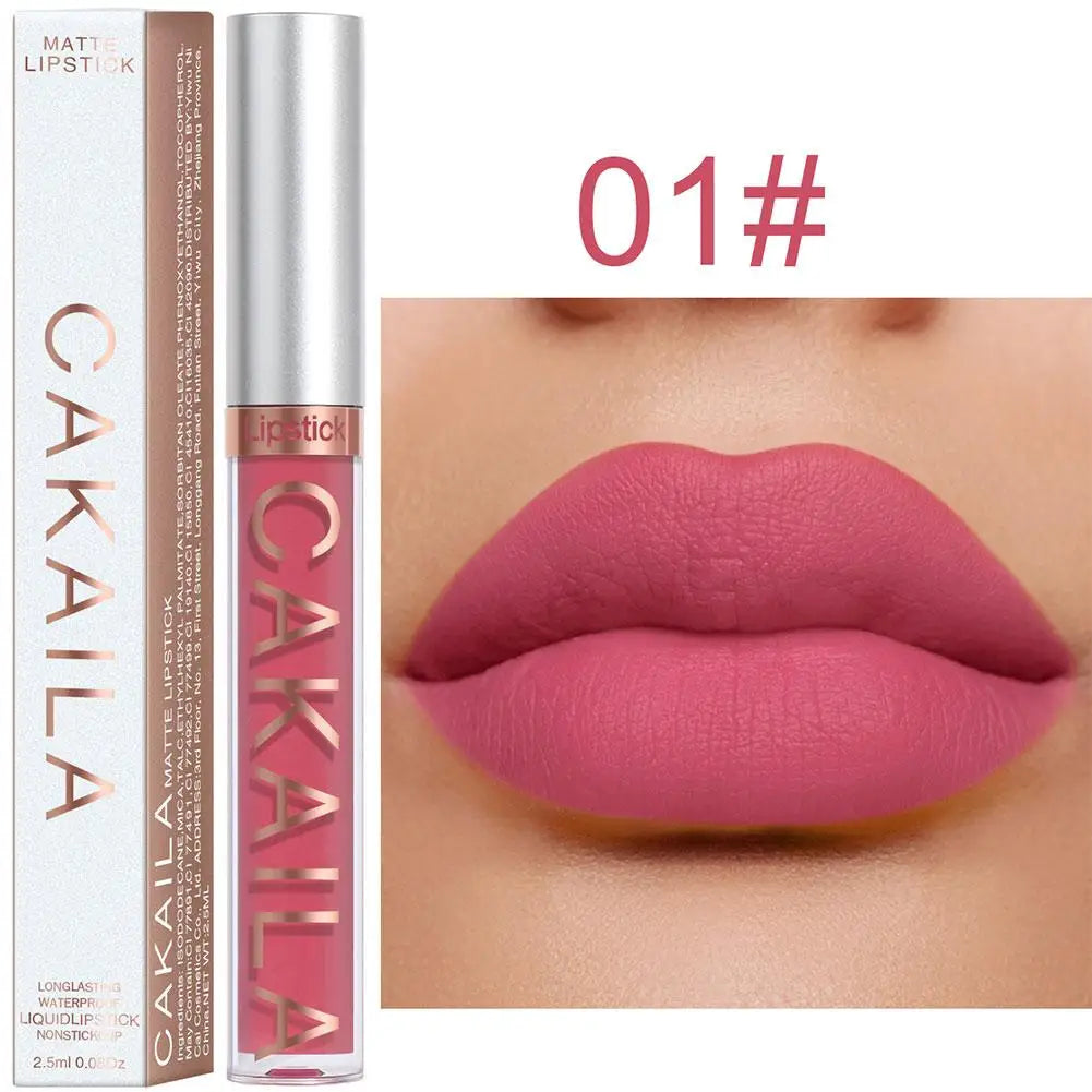 Velvet Matte Liquid Lipstick – 18 Shades, Waterproof & Long-Lasting