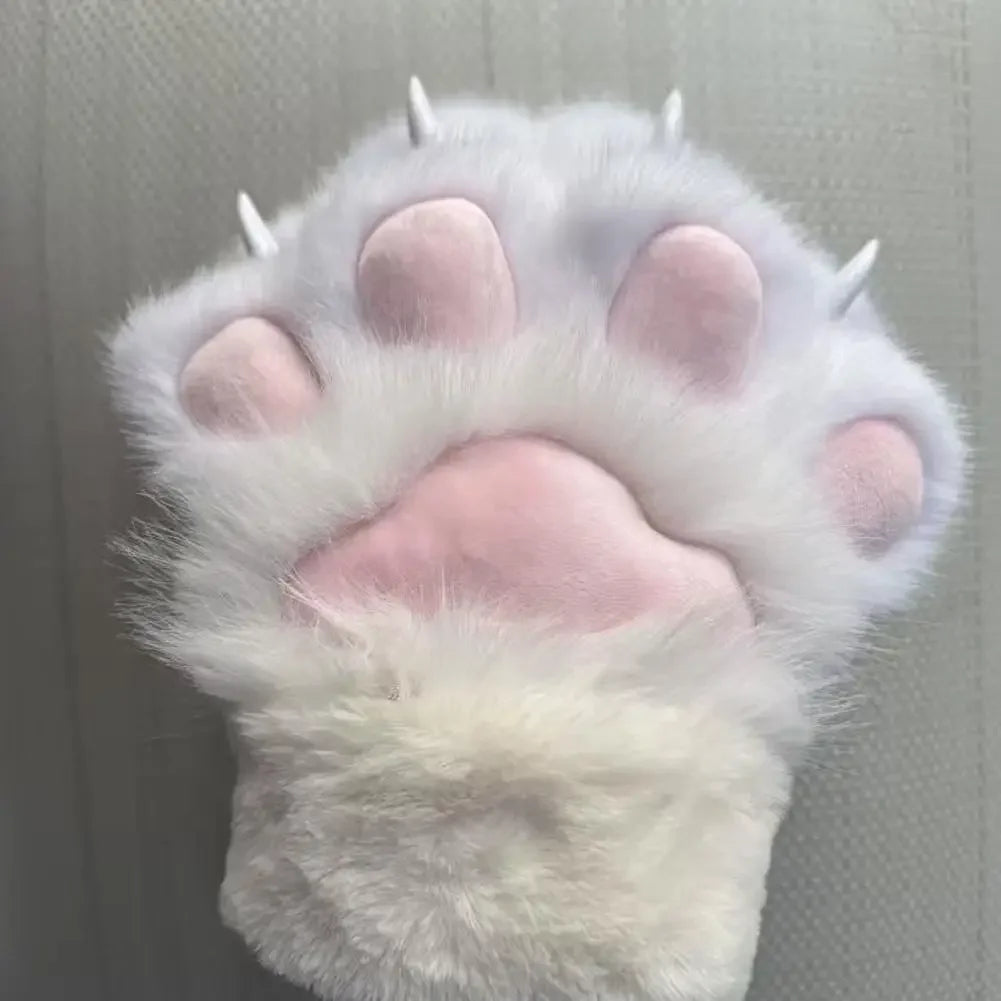 Faux Fur Furry PAWS Gloves Long Nailed Claws Kigurumi Cosplay Costume Mittens Halloween Party Props for Women Party Accessories Peaceful Pleasures Health and Wellness