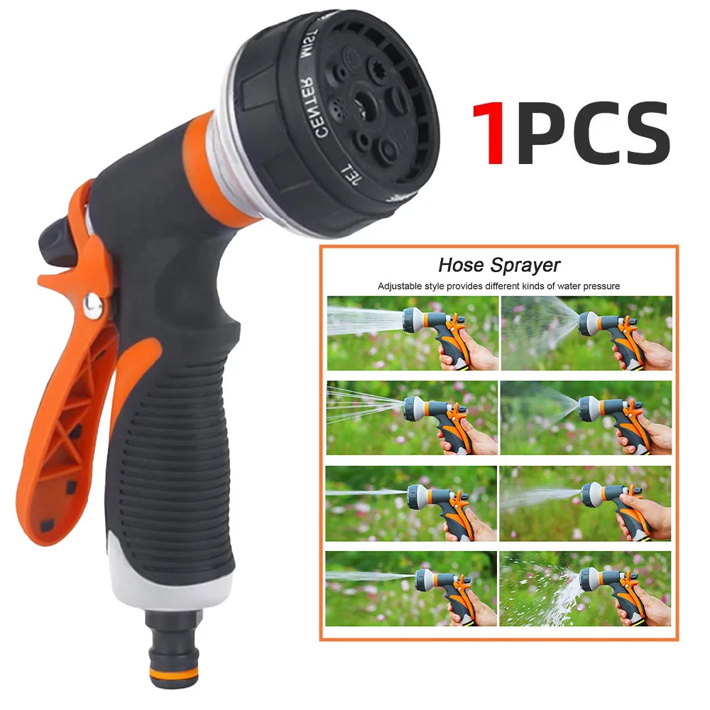 8 Styles Adjustable Lawn Irrigation Sprinklers High Pressure Watering Tubeing Sprayer Water Gun for Car Cleaning Garden Hose Peaceful Pleasures Health and Wellness A-Only Water Gun