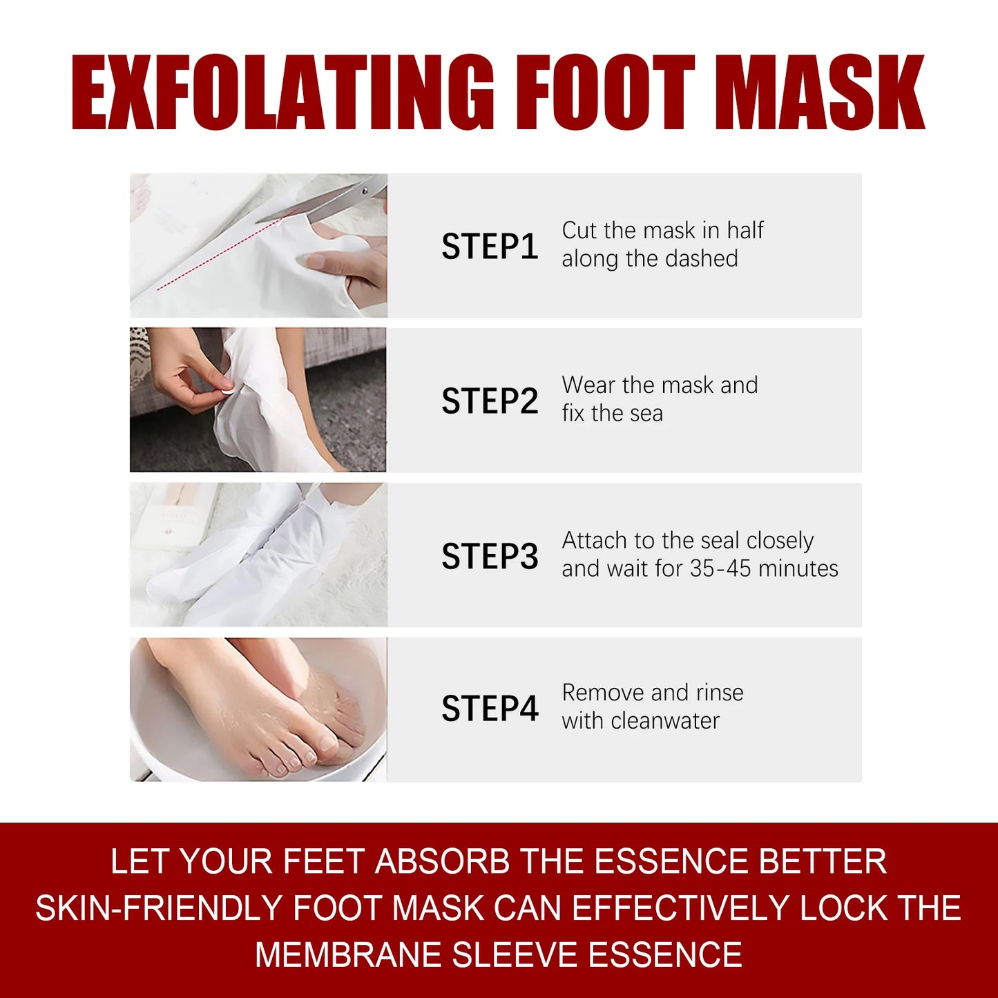 AHA Exfoliating Foot Mask – Callus & Dead Skin Remover