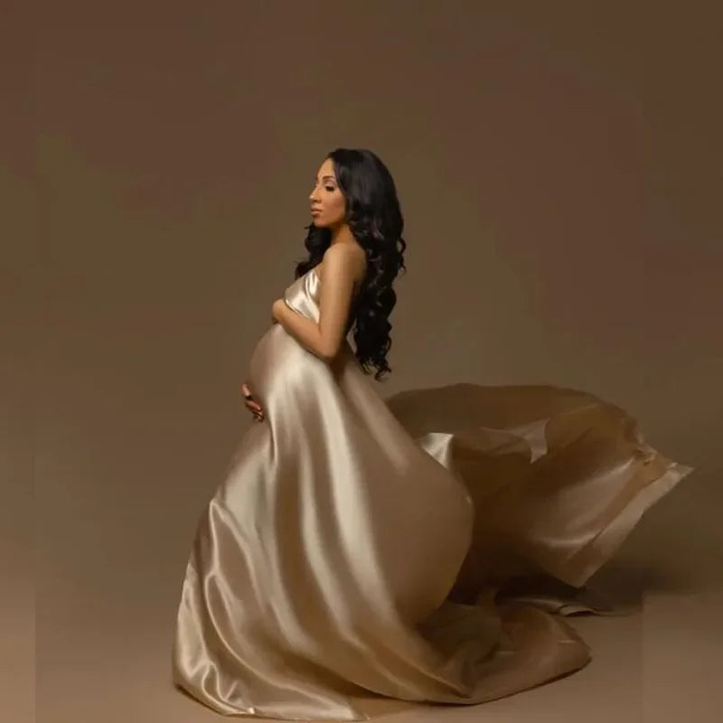Satin Maternity Wrap Silky Scarf Maternity Posing Glossy Tossing Gown Fancy Pregnant Woman Wedding Photography Photo Peaceful Pleasures Health and Wellness color 1 1.5X 4M