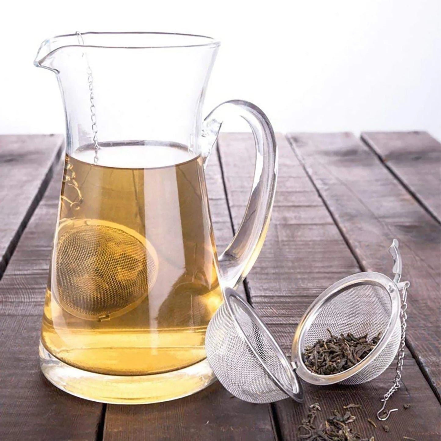 2/4PC Stainless Steel Tea Ball Mesh Infuser Strainers Tea Filter Interval Diffuser Tea Ball Loose Leaf Tea Strainer Kitchen Tool Peaceful Pleasures Health and Wellness
