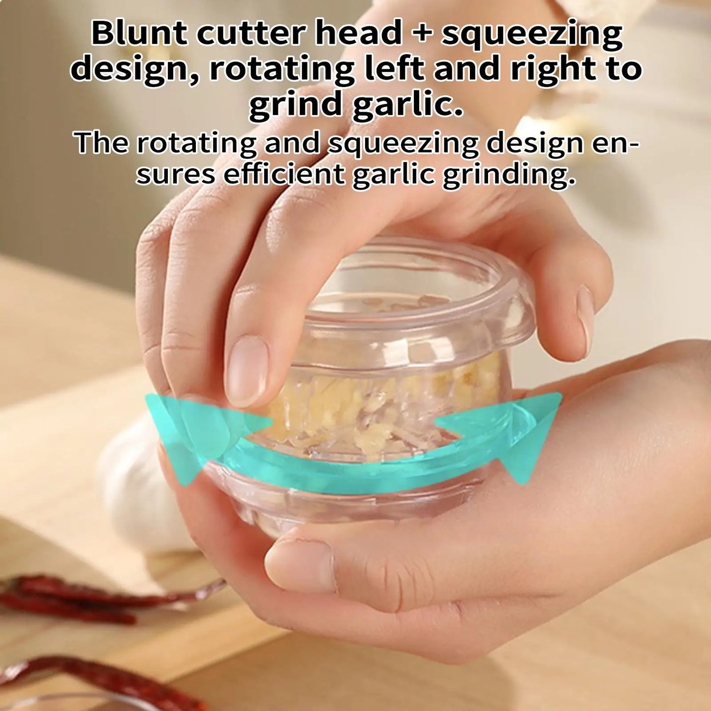 Manual Garlic Twister Grinder – Ginger & Onion Mincer Tool