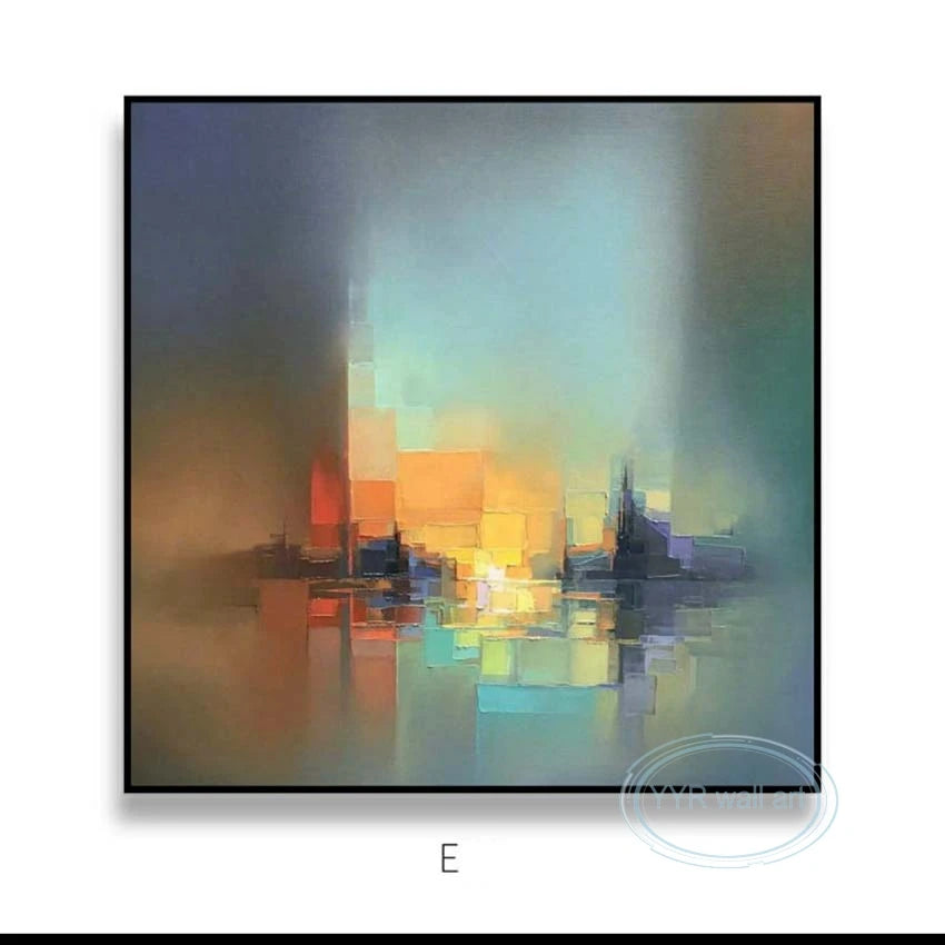 Abstract Art Oil Painting Handmade Canvas Hanging Poster Modern Combination Decorative Mural For Living Room Bedroom Restaurant Peaceful Pleasures Health and Wellness no frame 3 High80cmx100cm