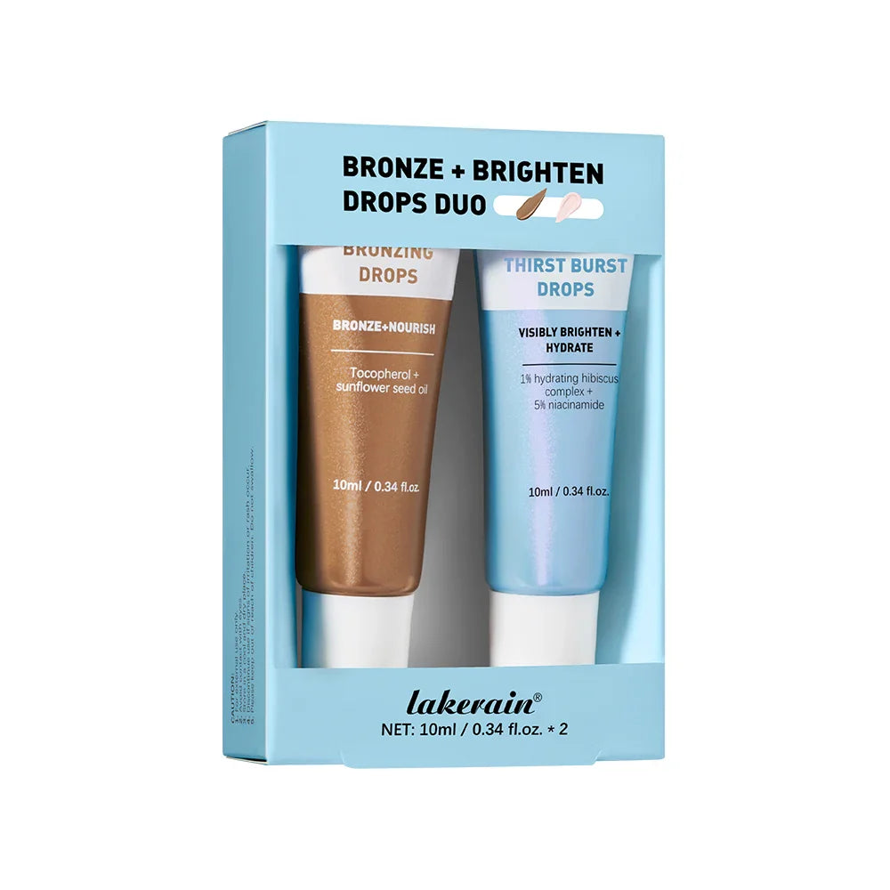 Bronze & Brighten Drops Duo – Glow Serum Set for Face & Body