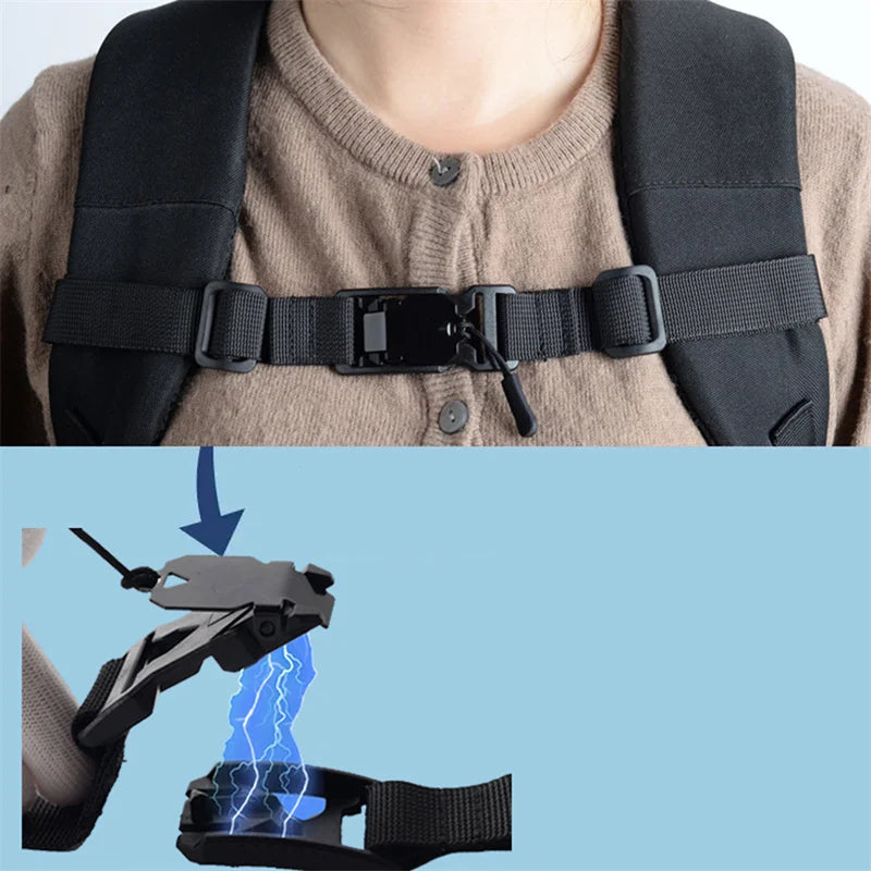 Shoulder Strap Fixing Buckle Adjustable Release Non-slip Backpacks Shoulder Straps Bag Accessories Solid Color Buckle Straps Peaceful Pleasures Health and Wellness