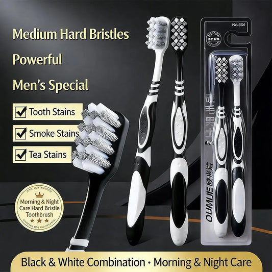 2/4Pcs Manual Toothbrush Set for Adults Deep Clean Soft Bristle Toothbrush with Ergonomic Handle for Daily Oral Care Peaceful Pleasures Health and Wellness