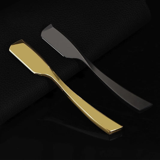 Straight Edge Barber Razor Stable Haircut Beard Eyebrow Zinc Alloy Shaving Tool Manual Depilation Razor Hairdresser Trimming Peaceful Pleasures Health and Wellness