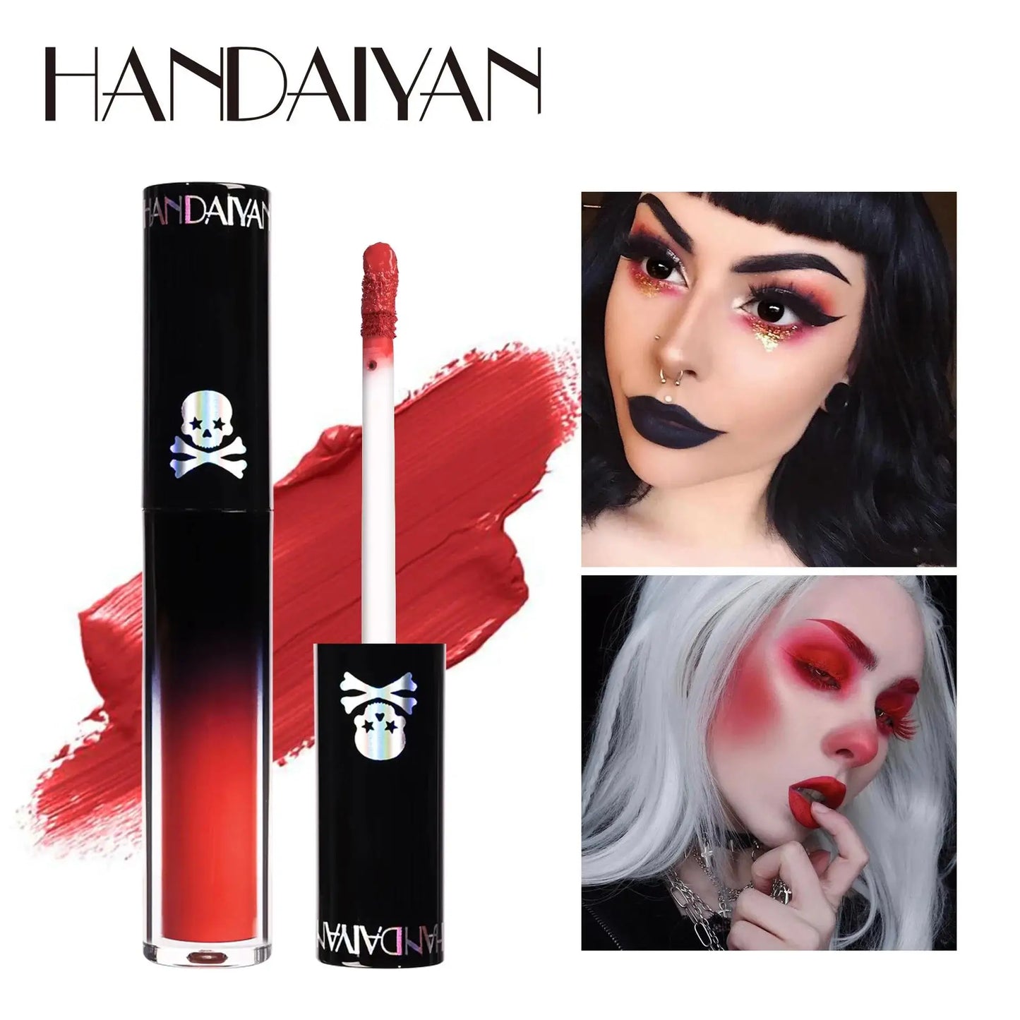Handaiyan Matte Vampire Lip Gloss – Black & Purple Waterproof