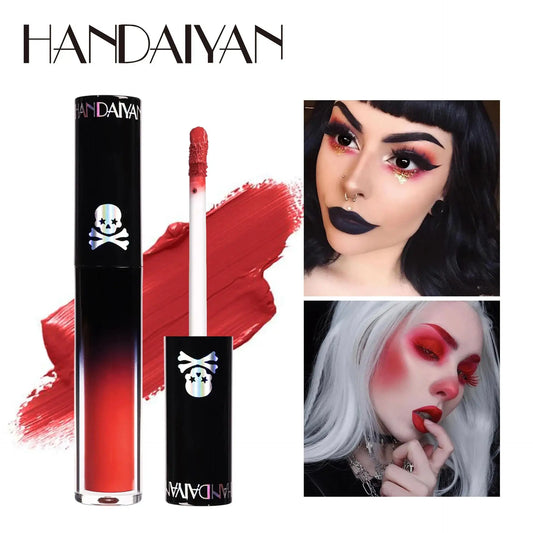 Handaiyan Matte Vampire Lip Gloss – Black & Purple Waterproof Matte Lip Gloss Oasis Select