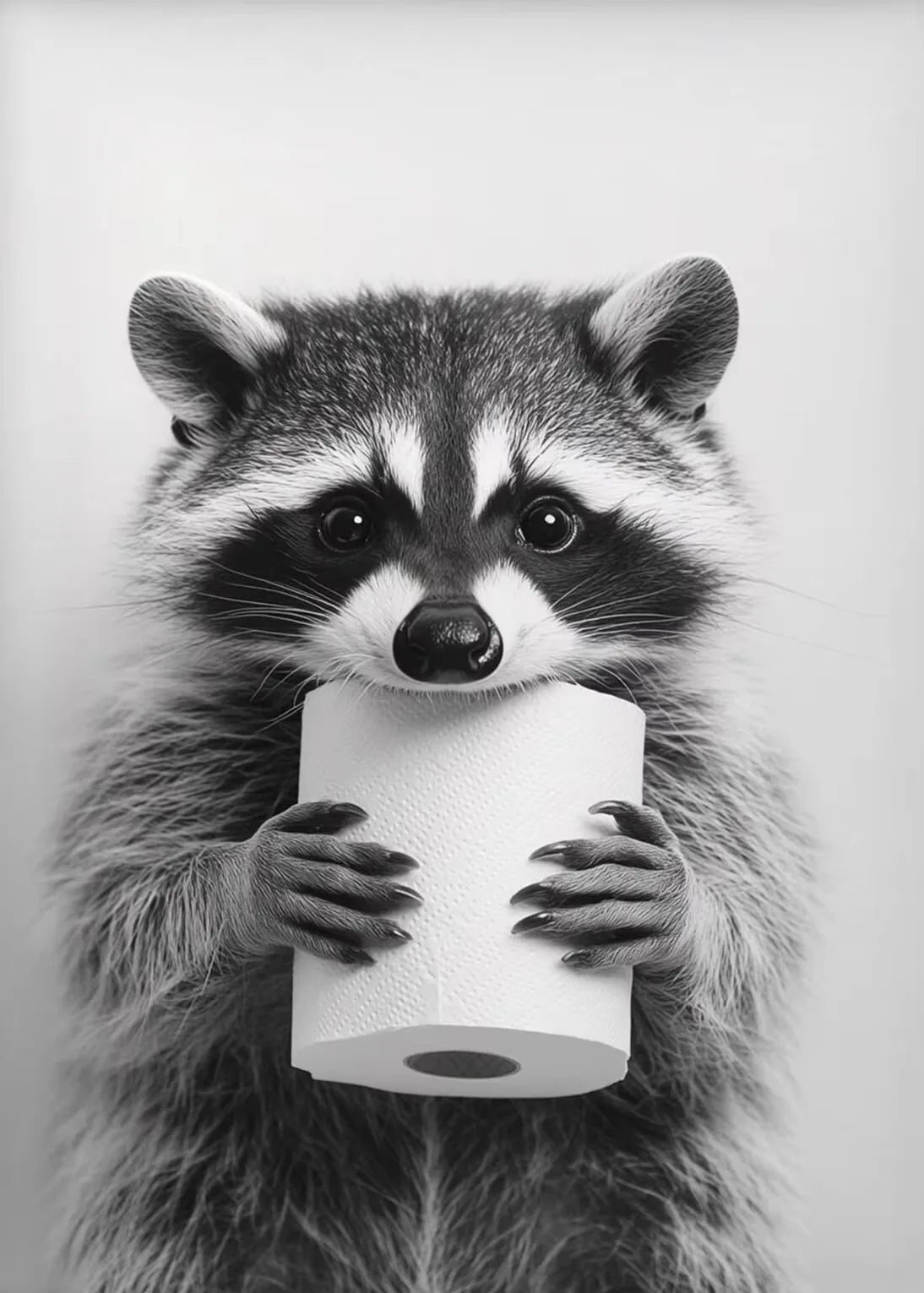 Halloween Otter Bat Cat Raccoon with Toilet Paper Poster Print Canvas Painting Bathroom Wall Art Funny Toilet Humor Home Decor Peaceful Pleasures Health and Wellness ZLH5029 50x70cm No Frame