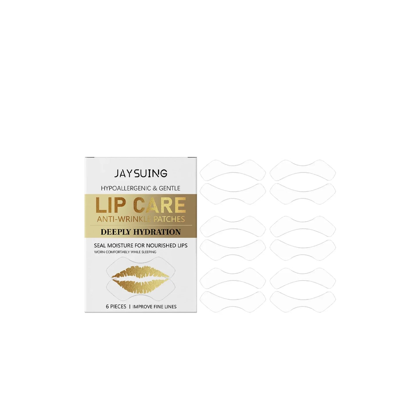 Hyaluronic Acid Lip Mask Patches – Hydrate & Smooth Lips (6 Pack)