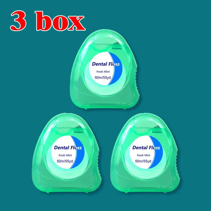 3pcs Ultraclean Mint Dental Floss Effective Plaque Removal,Teeth&Gum Protection Shred Resistant ForThoroughly Clean InTight Area Peaceful Pleasures Health and Wellness C686-Green 3 box