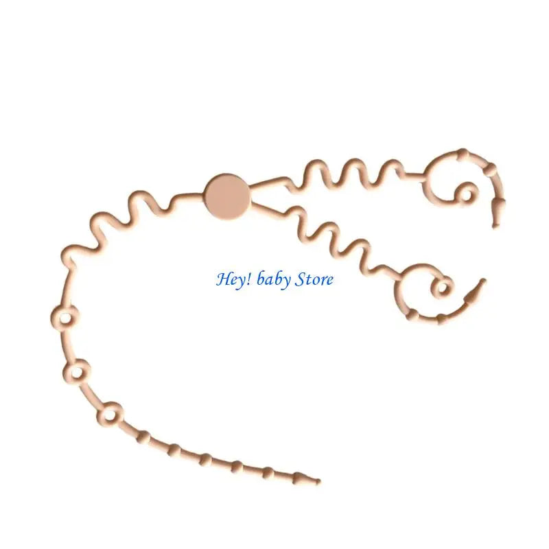 2-in-1 Silicone Pacifier Chain Strap & Teether Link Anti-Lost Pacifier Clip Strap Peaceful Pleasures Health and Wellness